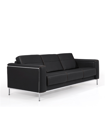 Verdi Sofa Leather Black