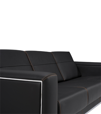 Verdi Sofa Leather Black