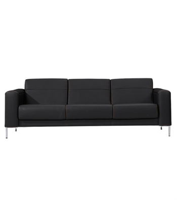 Verdi Sofa Leather Black