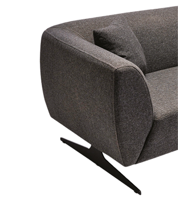 Viola Metal Leg Anthracite Triple Sofa