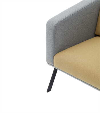 Vixon Metal Ayak Sarı Gri Berjer