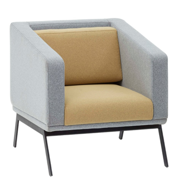 Vixon Metal Ayak Sarı Gri Berjer