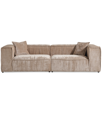Volye Comfort Pleated Velvet Beige