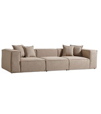 Volye Comfort Three Seater Sofa Linen Dark Beige 1003*315