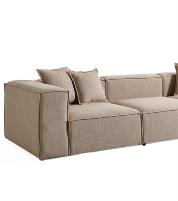 Volye Comfort Three Seater Sofa Linen Dark Beige 1003*315