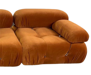 Voyage Kapitone Double Sofa Velvet Cinnamon