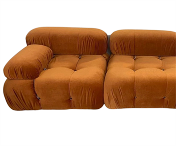 Voyage Kapitone Double Sofa Velvet Cinnamon