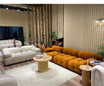 Voyage Kapitone Double Sofa Velvet Cinnamon