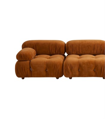 Voyage Kapitone Double Sofa Velvet Cinnamon