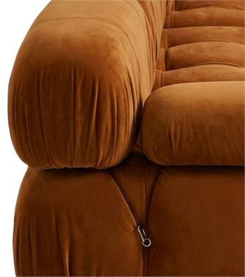 Voyage Kapitone Double Sofa Velvet Cinnamon