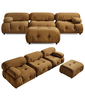 Voyage Kapitone Sofa Corner Velvet 1080