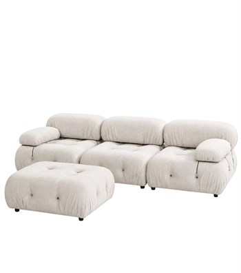 Voyage Kapitone Sofa Corner Velvet Beige