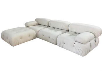 Voyage Kapitone Sofa Corner Velvet Beige