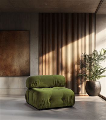 Voyage Quilted Single Armchair Velvet