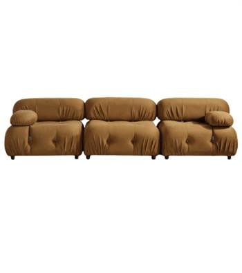 Voyage Quilted Triple Sofa Velvet 1080
