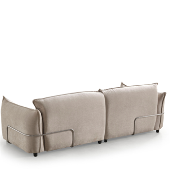 Kant Beige Sofa with Metal Details