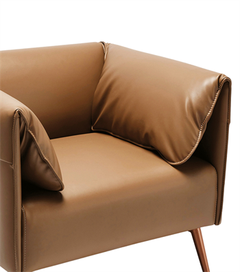 Ziva Rose Metal Ayak Berjer Deri Krem