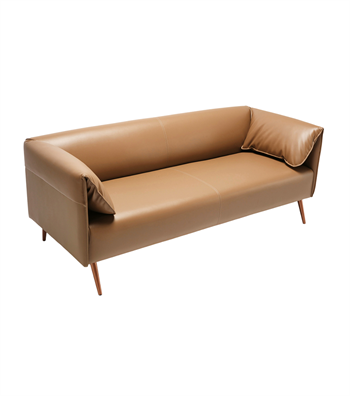Ziva Leather Triple Sofa Cream