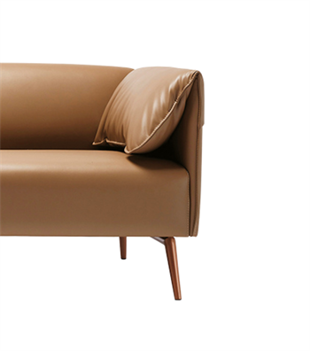 Ziva Leather Triple Sofa Cream