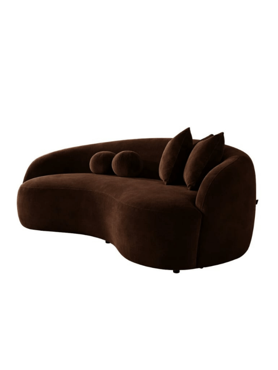 Gorki Sofa Velvet Dark Brown