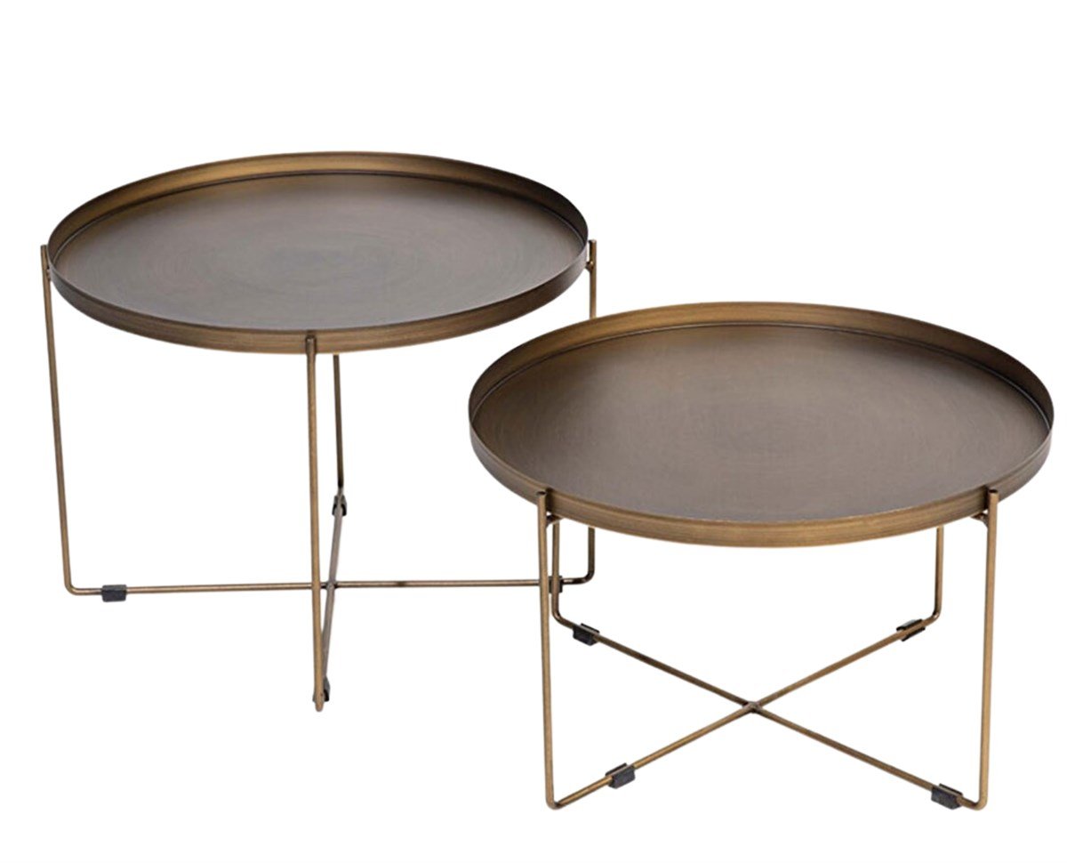 Billy Metal Coffee Table Sets of 2 Nordic Minimalist End Table Side Table  Round Modern Nightstand Living Room Brass