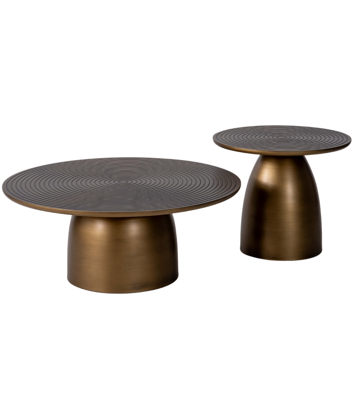 Khufu Ahşap İkili Orta Sehpa Takımı Brass