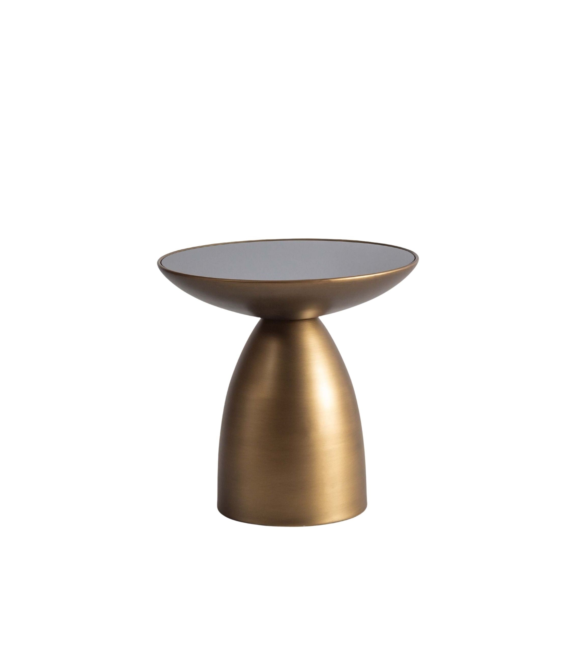 Murano Cam Detay Metal Ayak Brass Yan Sehpa