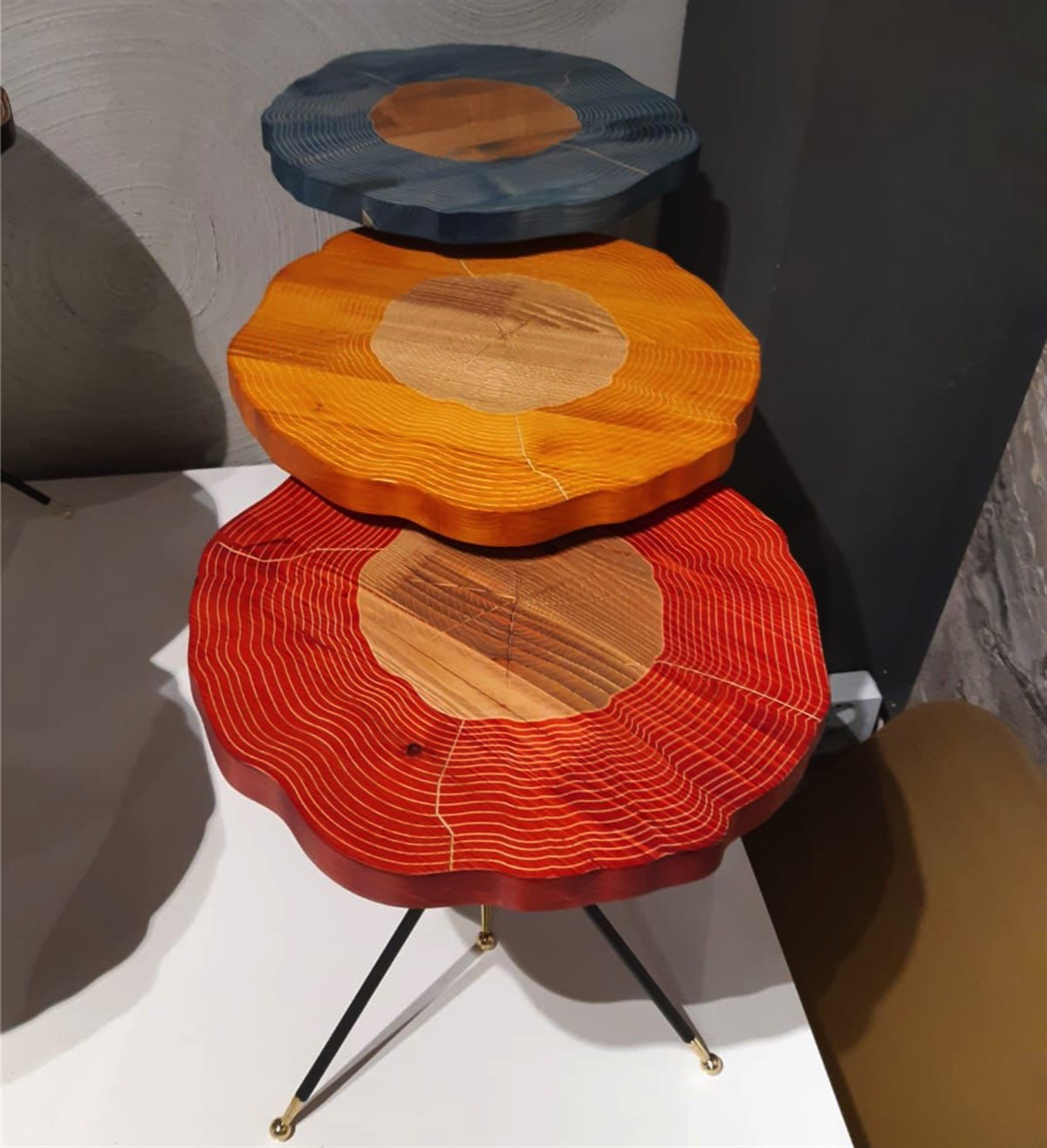 Nero Nesting Tables Set of 3 Wooden MultiColor