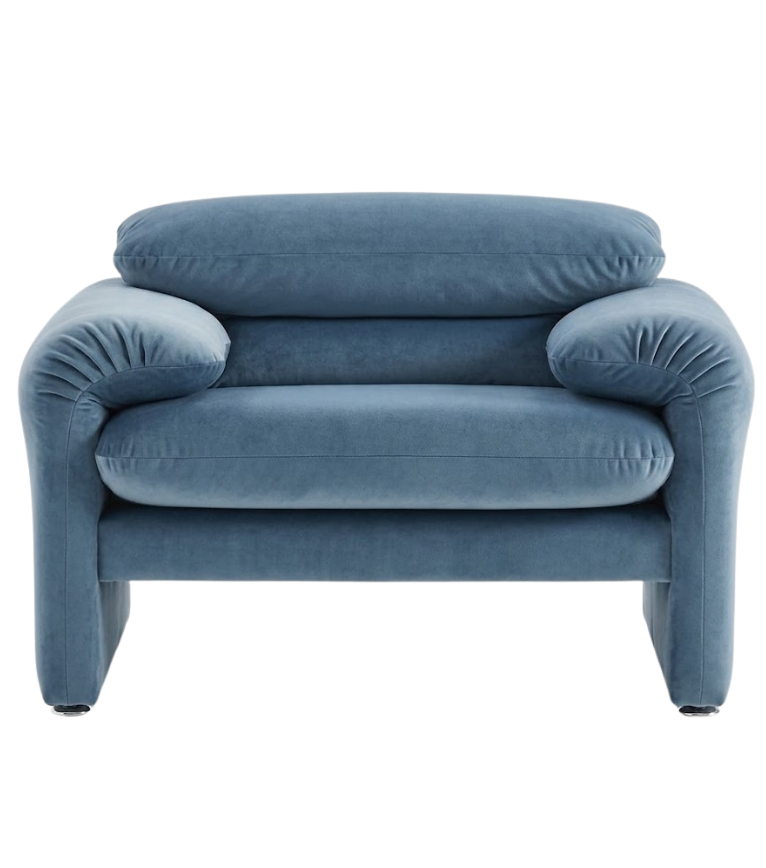 Proteo Comfort Mekanizmalı Mavi Kadife Berjer