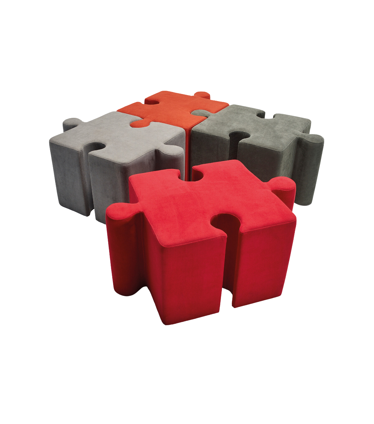 Puzzle Puf Koyu Gri