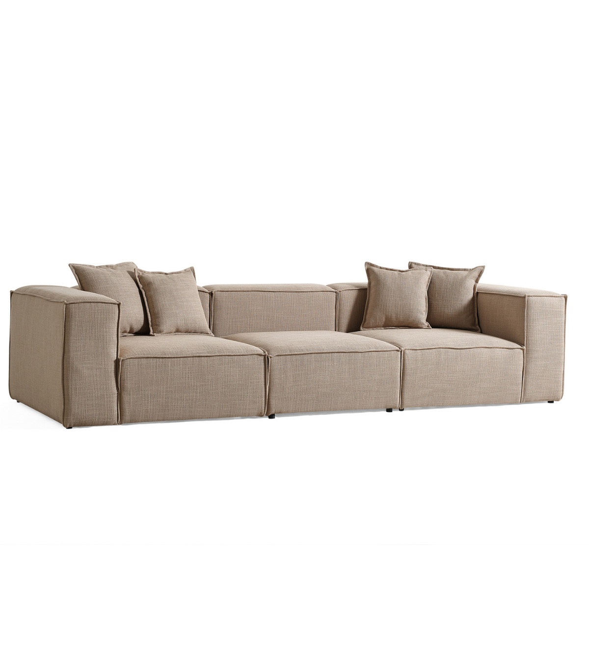 Volye Comfort Üçlü Kanepe Keten Koyu Bej 1003 *315