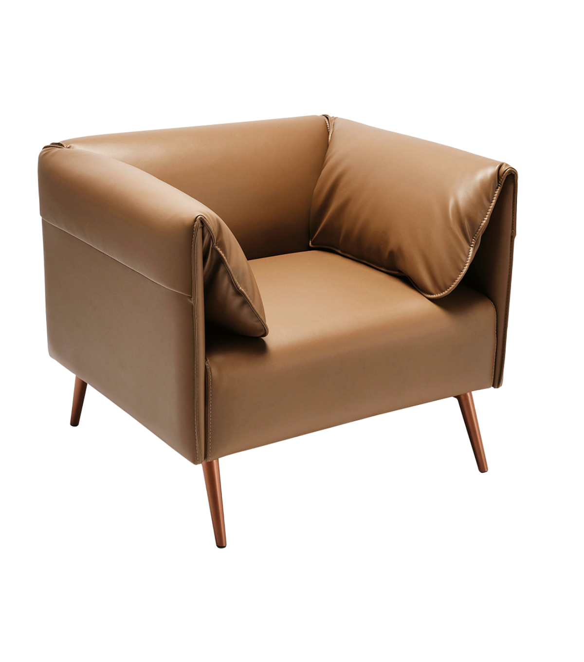 Ziva Rose Metal Ayak Berjer Deri Krem