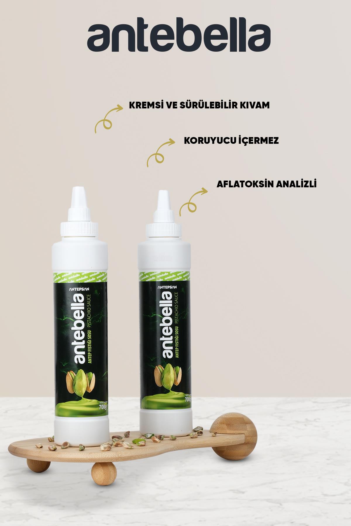 Antebella Antep Fıstıklı Sos - Waffle & Krep & Pankek Sos 700 g x 2