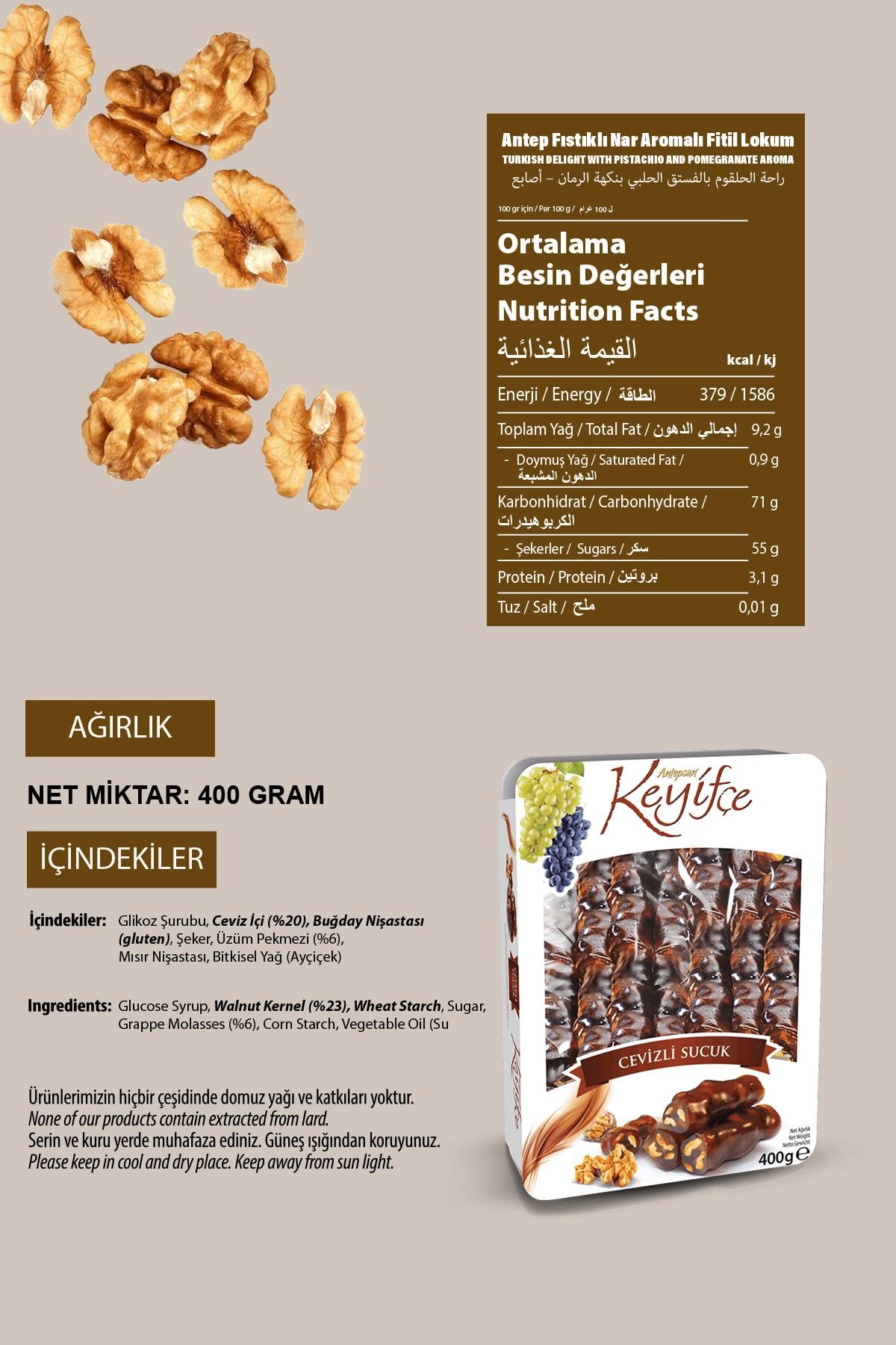 Cevizli Sucuk 400 g