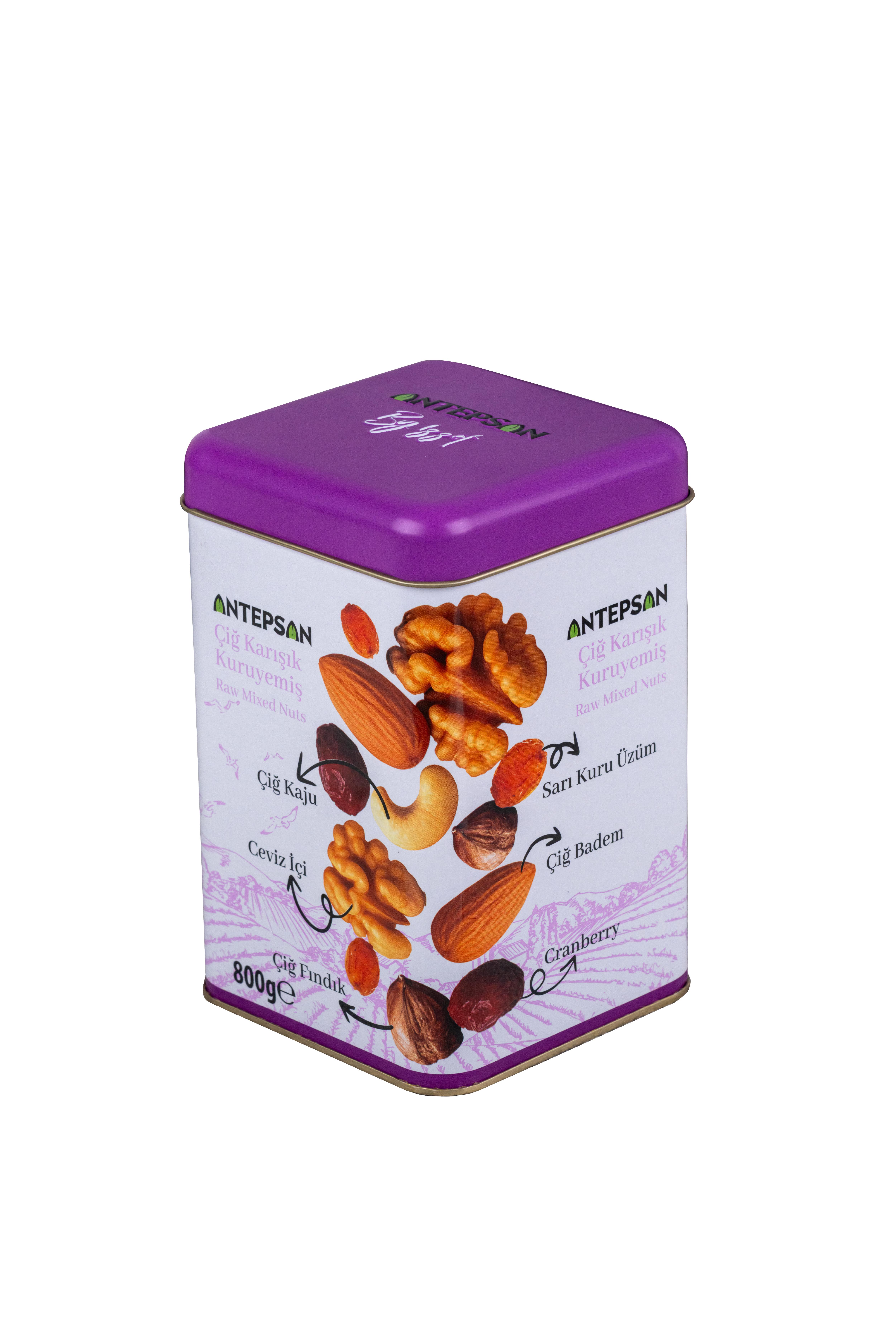 Teneke Çiğ Karışık Kuruyemiş 800 G