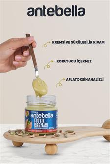  Antep Fıstık Kreması 200 g  (İLAVE ŞEKER İÇERMEZ)  - Antep Fıstığı Kreması