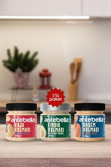 Antebella Badem 200 g + Kaju 200 g + Fındık Kreması 200 g