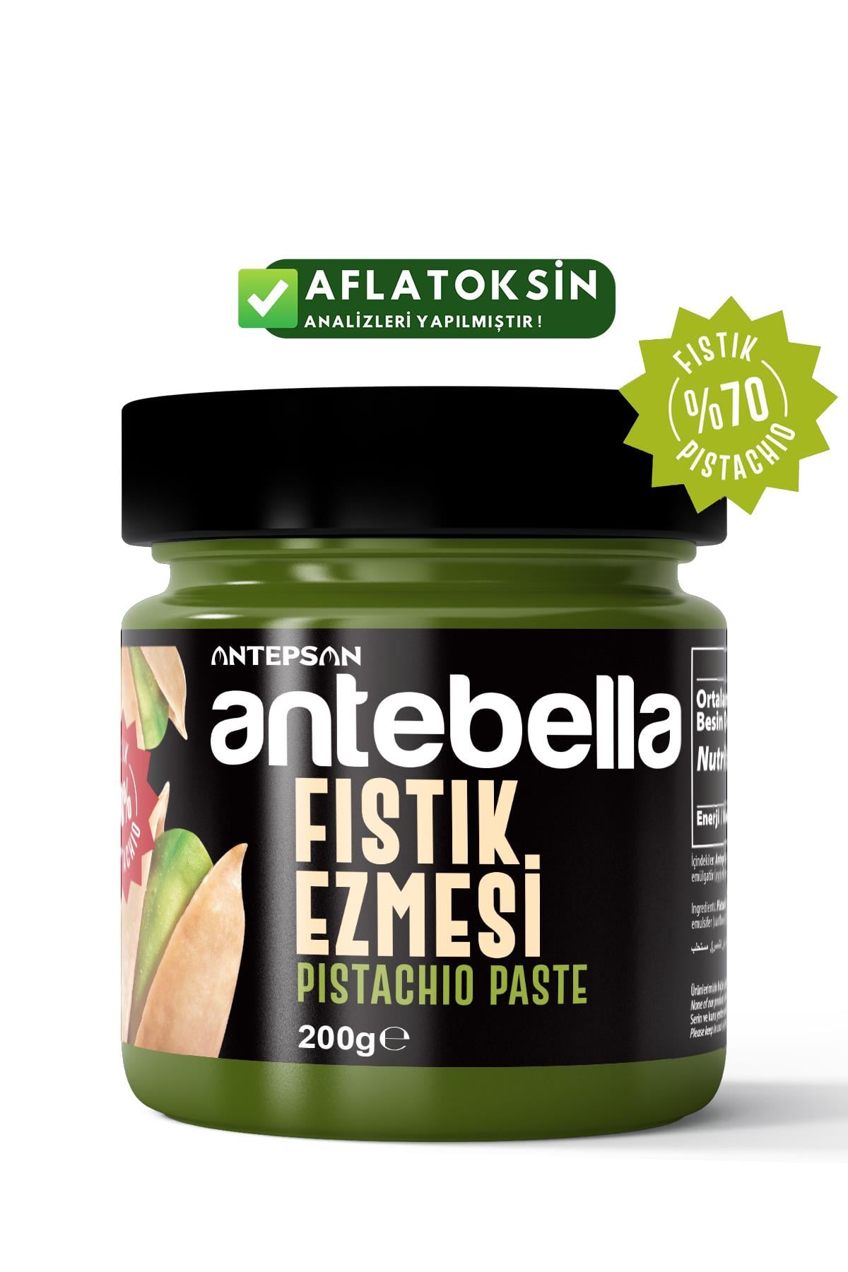  Antep Fıstık Ezmesi (Parçacıklı) 200 g - Antep Fıstığı Ezmesi