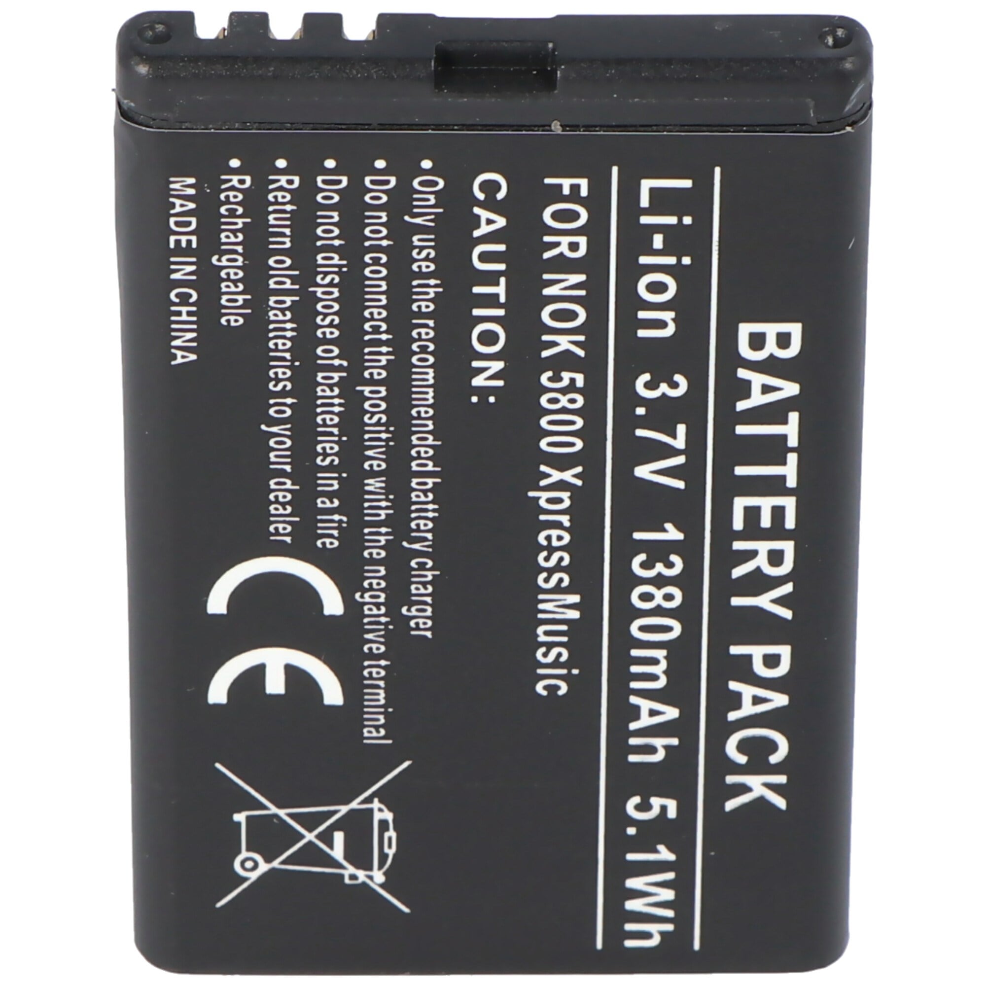 1380mAh ile Nokia Lumia 520 batarya BL-5J için uygun batarya