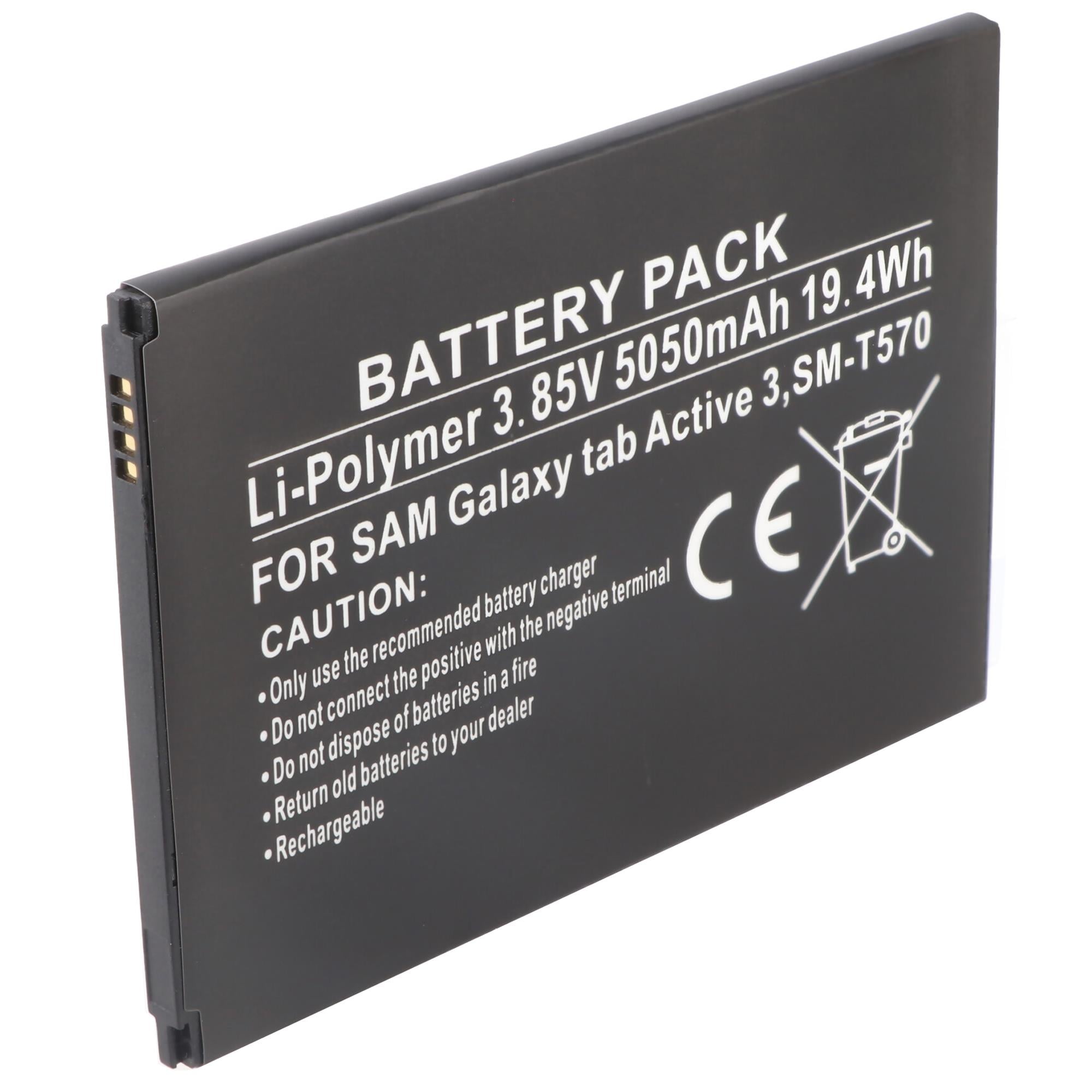 Samsung Galaxy Tab Active 3, SM-T570, Li-Polimer, 3.85V, 5050mAh, 19.4Wh için uygun pil