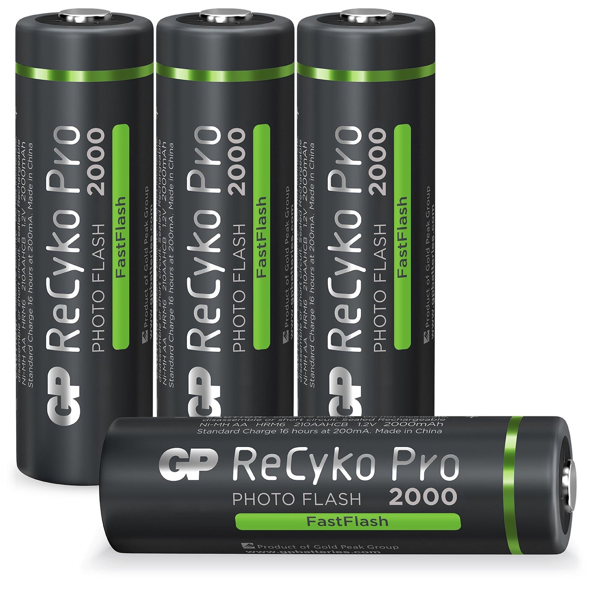 AA pil GP NiMH 2000 mAh ReCyko Pro Photoflash 1.2V 4 adet