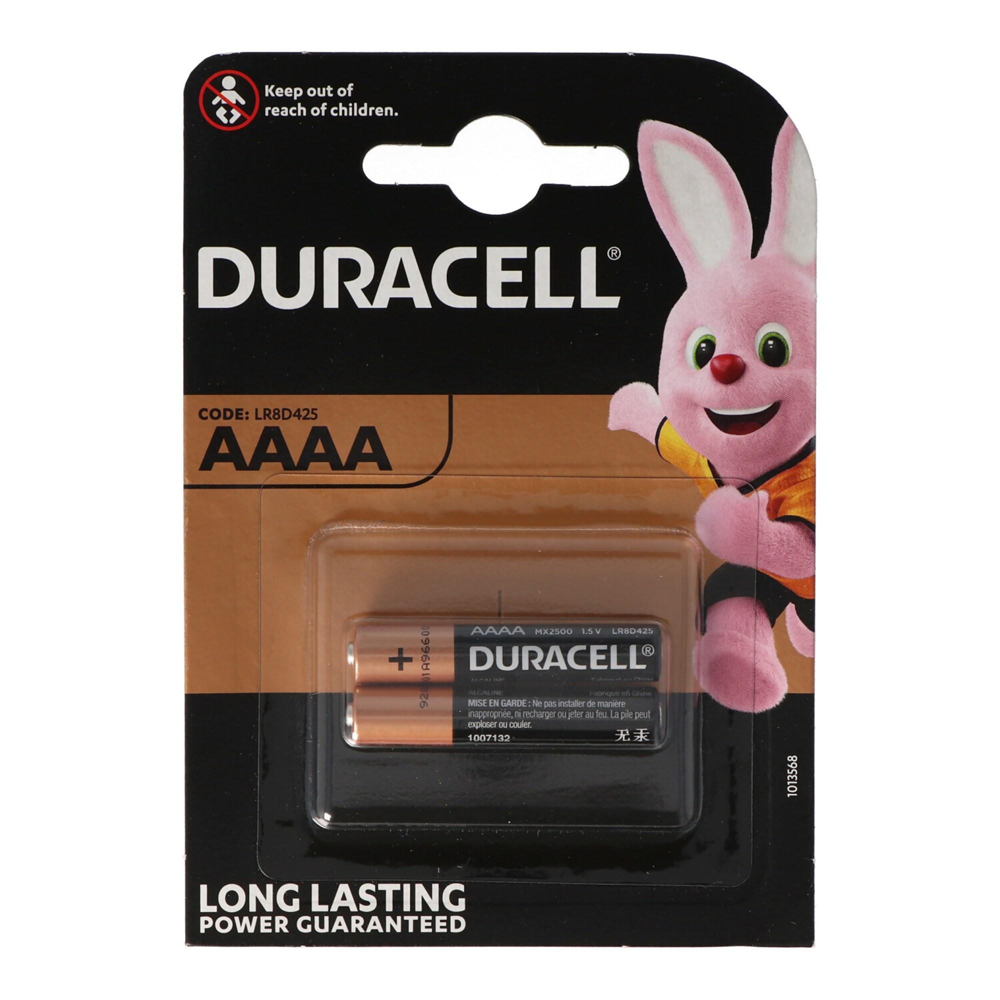 AAAA DURACELL ULTRA M3 MN2500 yaklaşık boyutları yaklaşık 45,5 x 8,3 mm, alkalin pil LR61