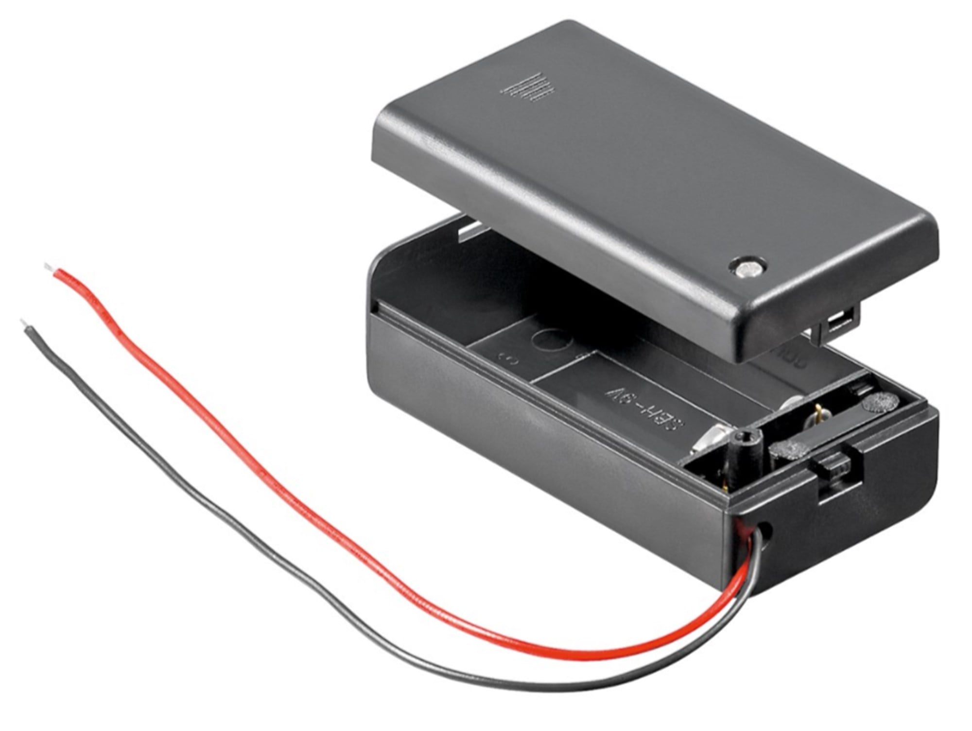 Anahtarlı 1x 9Volt blok için AccuCell pil tutucu