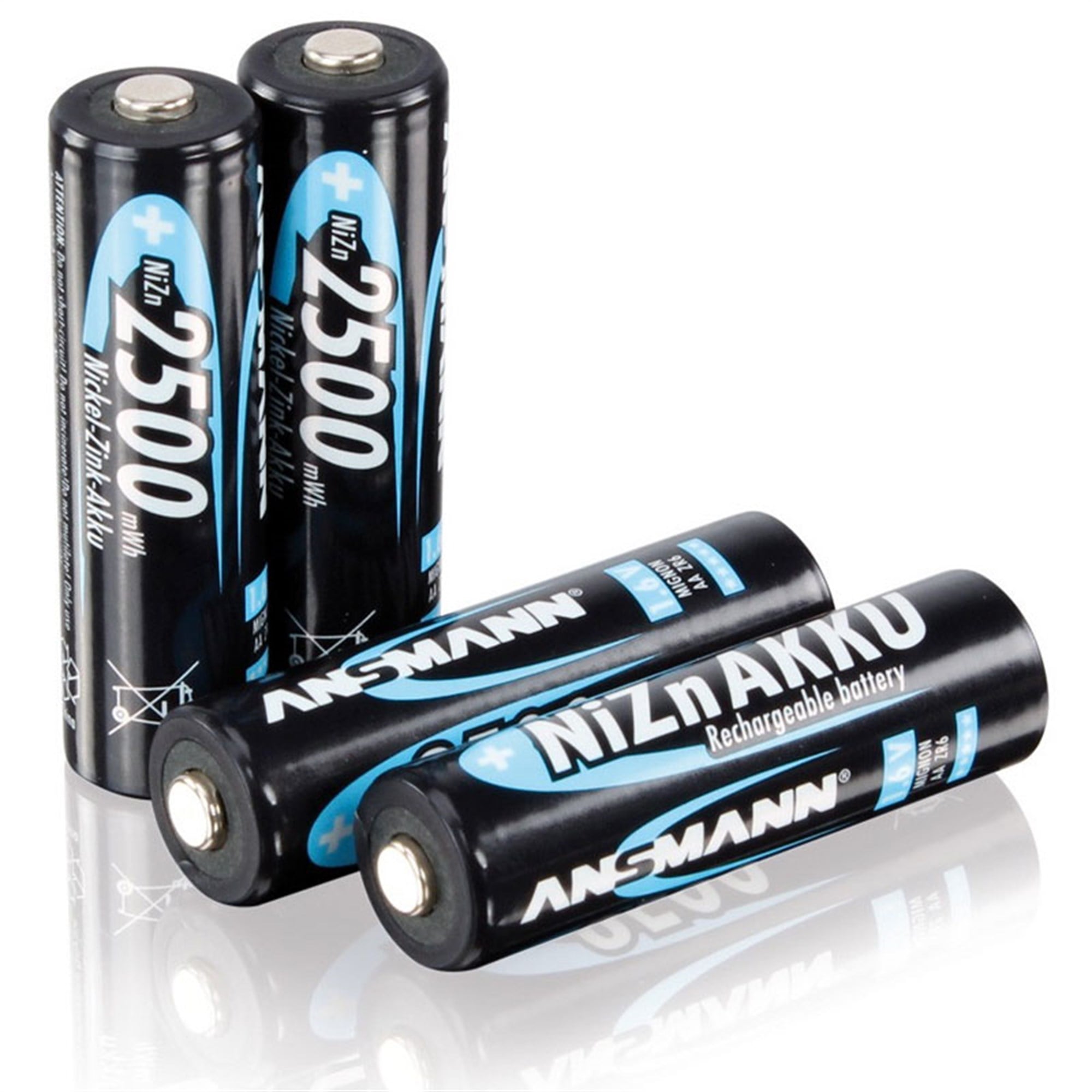 Ansmann Mignon LR06 AA NiZn pil 4'lü sette 1.6 volt 2500mWh