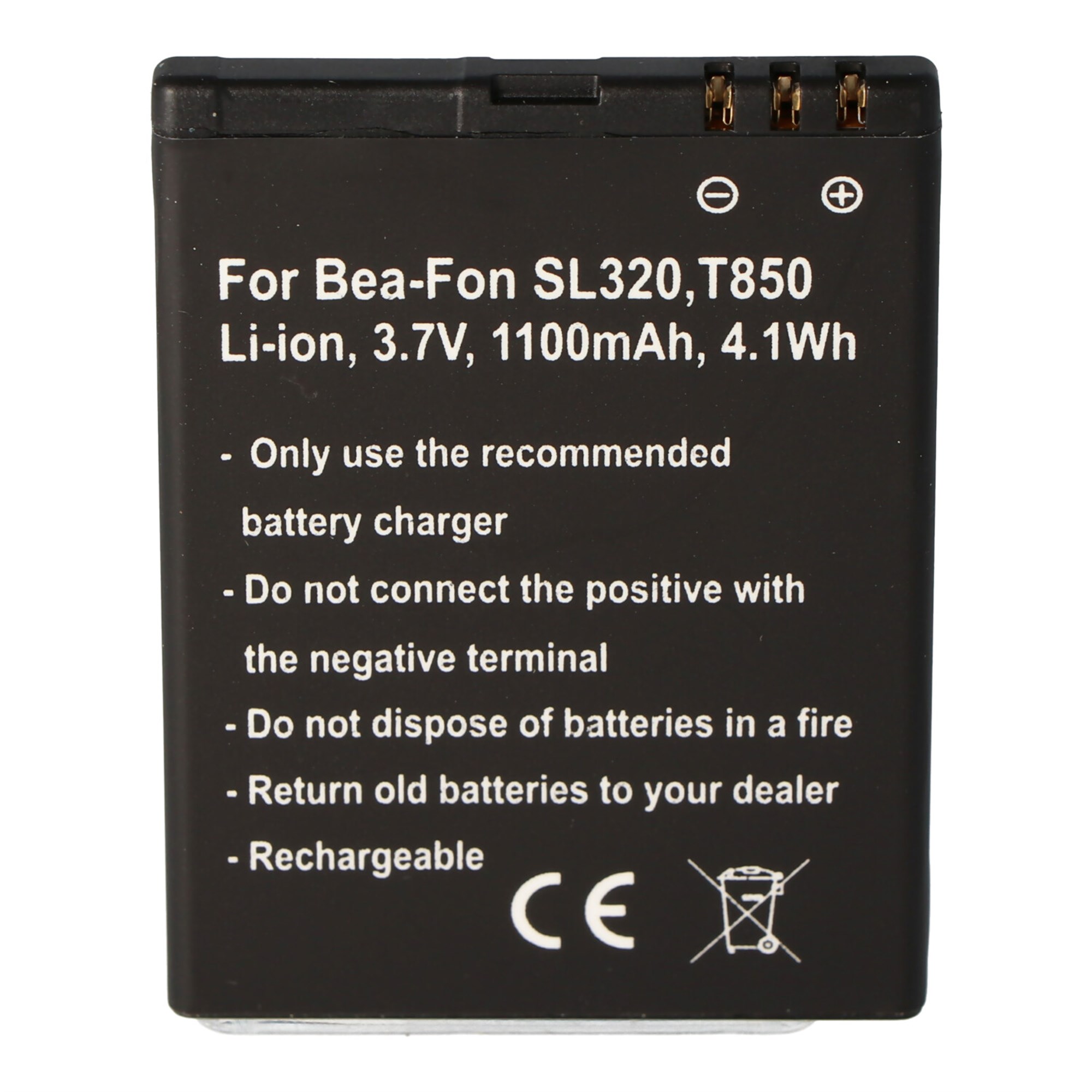 Bea-Fon SL320 pil T850, DRTEL-4D-01, Olympia Brio için uygun pil