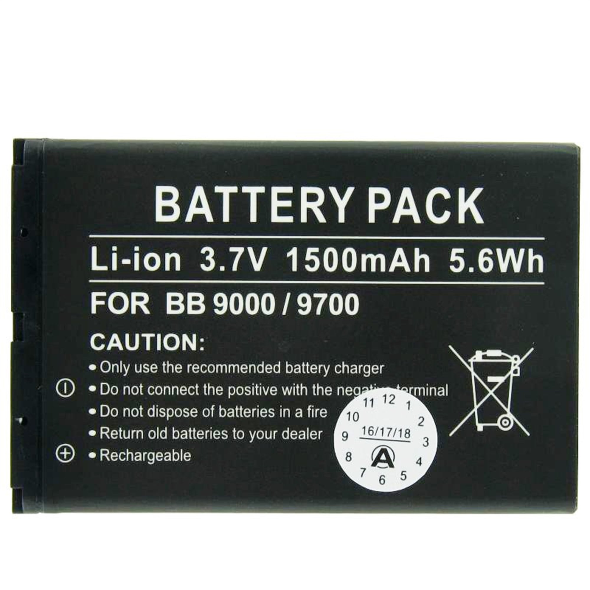 Blackberry Bold 9000, M-S1, BAT-14392 için uygun pil