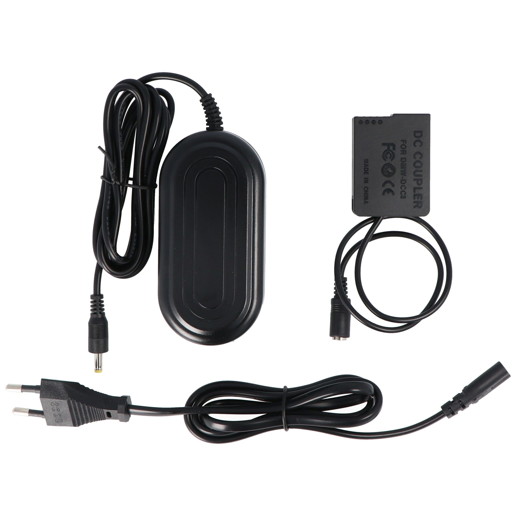 DC kuplör dahil Panasonic DMW-AC8, DCC8, DMW-BLC12E, DMW-DCC8GU, BP-DC12 için uygun kamera güç kaynağı