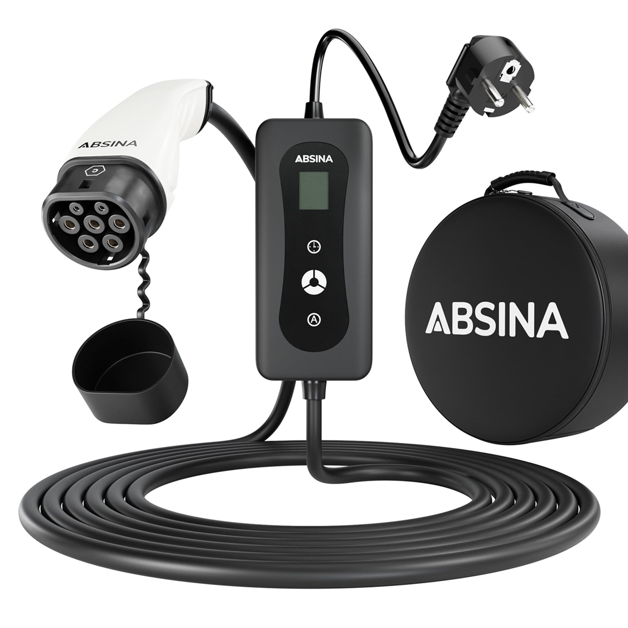 Elektrikli arabalar için Absina şarj kablosu, tip 2'ye SchuKo fişi, 3.7kW, elektrikli ve hibrit araçları şarj etmek için