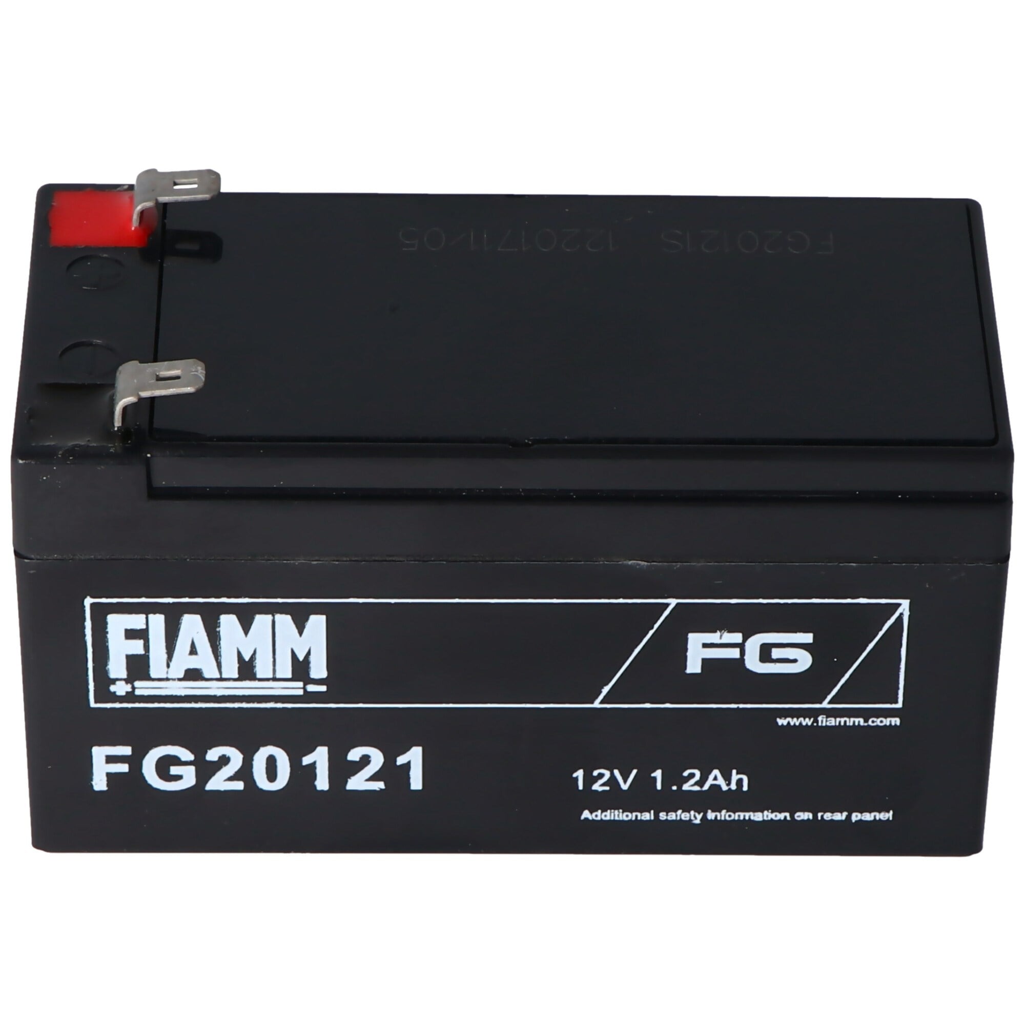Fiamm FG20121 pil 1200mAh kurşun pil 1200mAh ile 12 volt, 2 x 4.8mm fiş kontakları