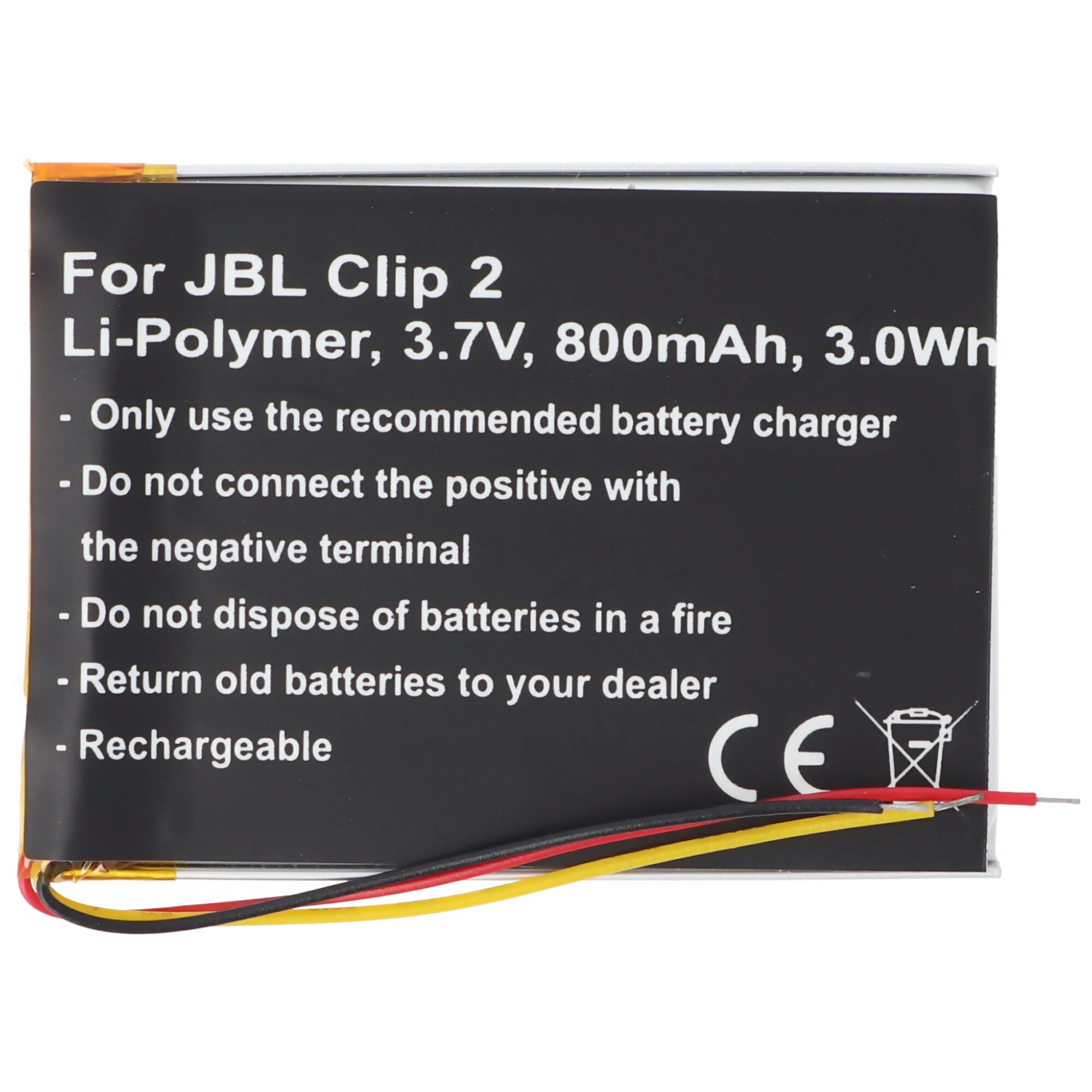 JBL Clip 2 Li-Polymer pil için uygun pil GSP383555 3.7V, 800mAh, 3.0Wh, dahili, aletsiz